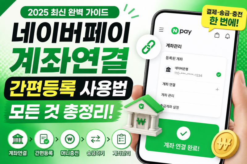 네이버페이 계좌연결부터 간편등록 사용법까지 모든 총정리