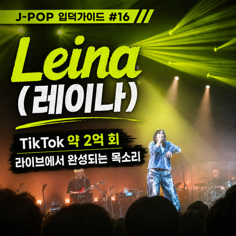 [J-POP 입덕가이드 #16] TikTok 약 2억 회를 넘어, 라이브에서 완성되는 목소리｜Leina(레이나)