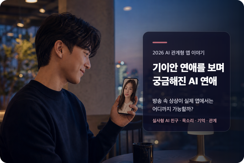 기이안연애 속 AI연애 앱, 실제로 써볼 수 있을까? AI연애, AI파트너