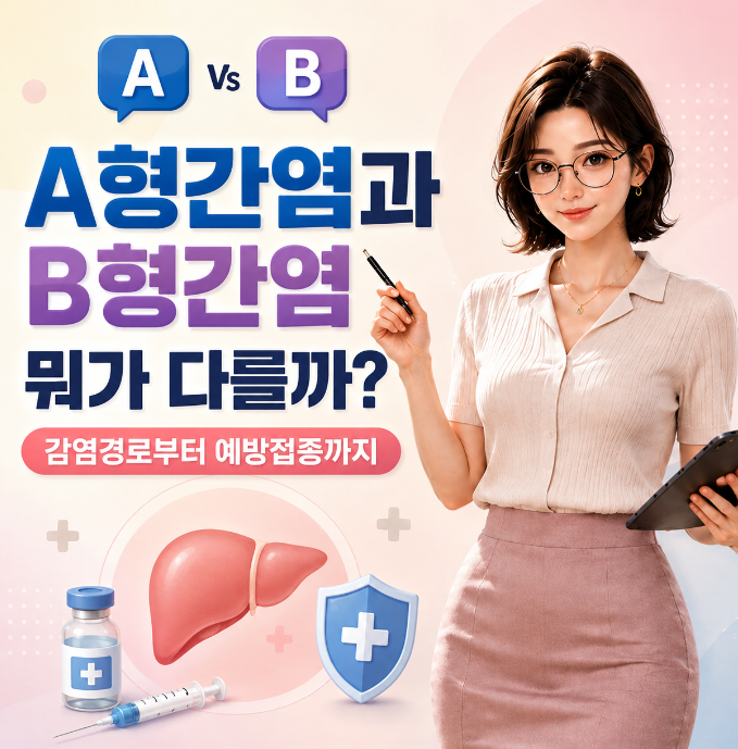 A형간염과 B형간염 뭐가 다를까?｜감염경로부터 예방접종까지