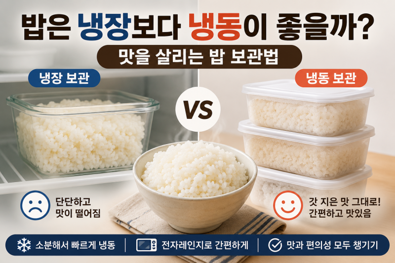 밥 보관법 냉장보다 냉동이 좋은 이유, 갓 지은 밥맛 살리는 방법