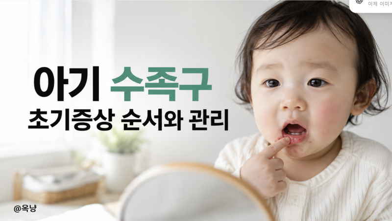 아기 수족구 초기증상 순서 입안 수포 손발 발진은 언제 나타날까