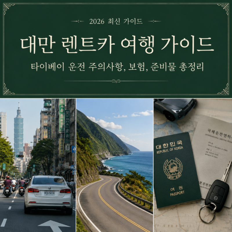 대만 렌트카 여행 가이드｜타이베이 운전 주의사항, 보험, 준비물 총정리 (2026 최신)