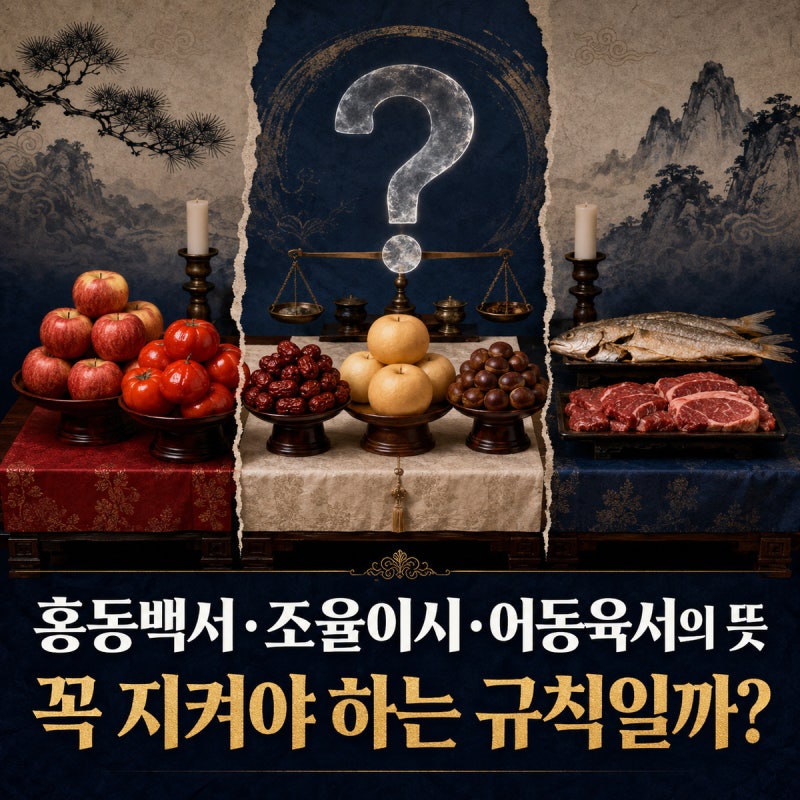 홍동백서·조율이시·어동육서의 뜻｜꼭 지켜야 하는 규칙일까?