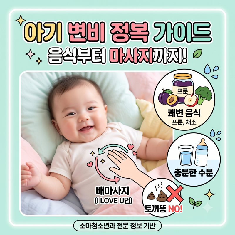 아기 변비 원인 및 변비에 좋은 음식은?