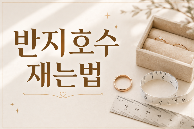 반지 호수 재는법 남자 여자 반지 치수 사이즈 표