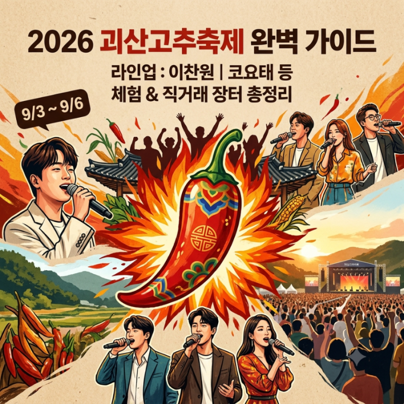 [2026 괴산고추축제 완벽 가이드] 매운맛의 기준, 괴산에서 즐기는 가을 축제의 모든 것 (초청....