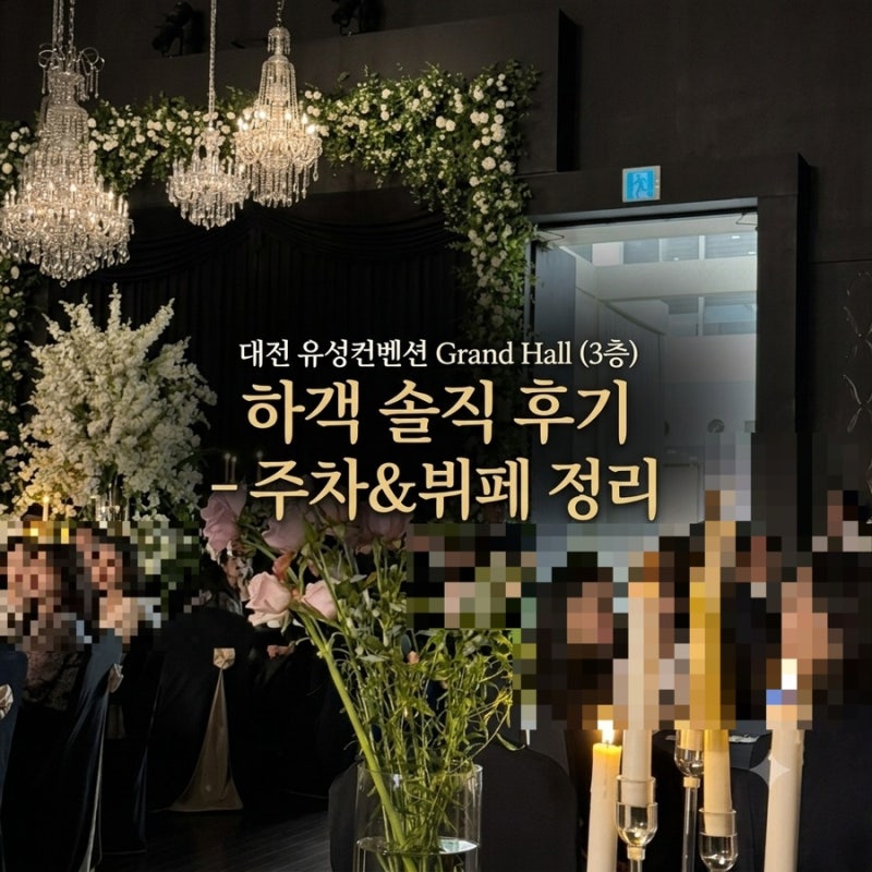 대전 유성컨벤션 웨딩홀 하객 방문 전 필수 체크! 3층 그랜드홀&주차 솔직 후기