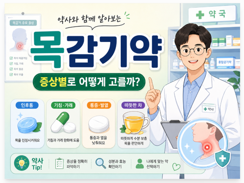 목감기약 어떤 걸 먹어야 할까? 증상별로 약사가 알려드립니다