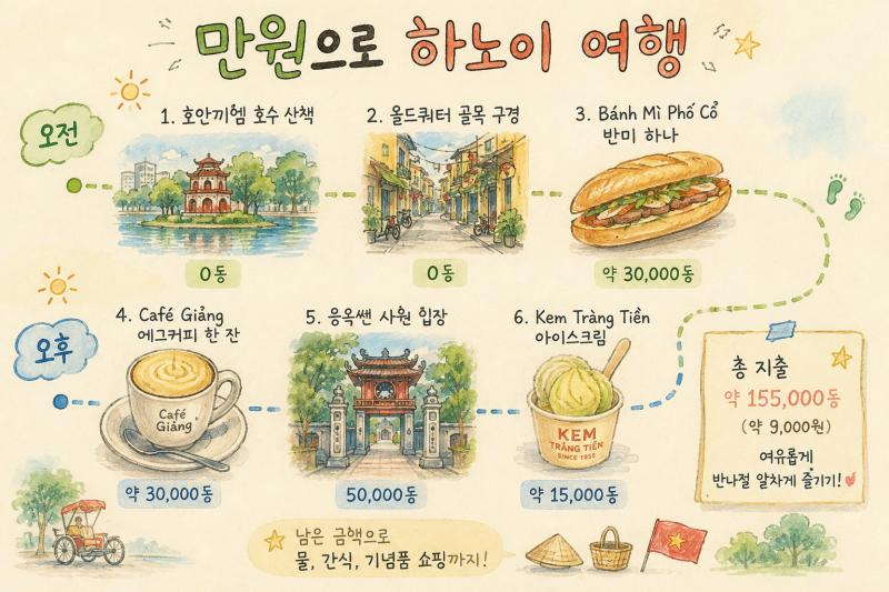 하노이 물가｜1만원으로 어디까지 할 수 있을까? 먹거리·놀거리·쇼핑 직접 계산해봤습니다