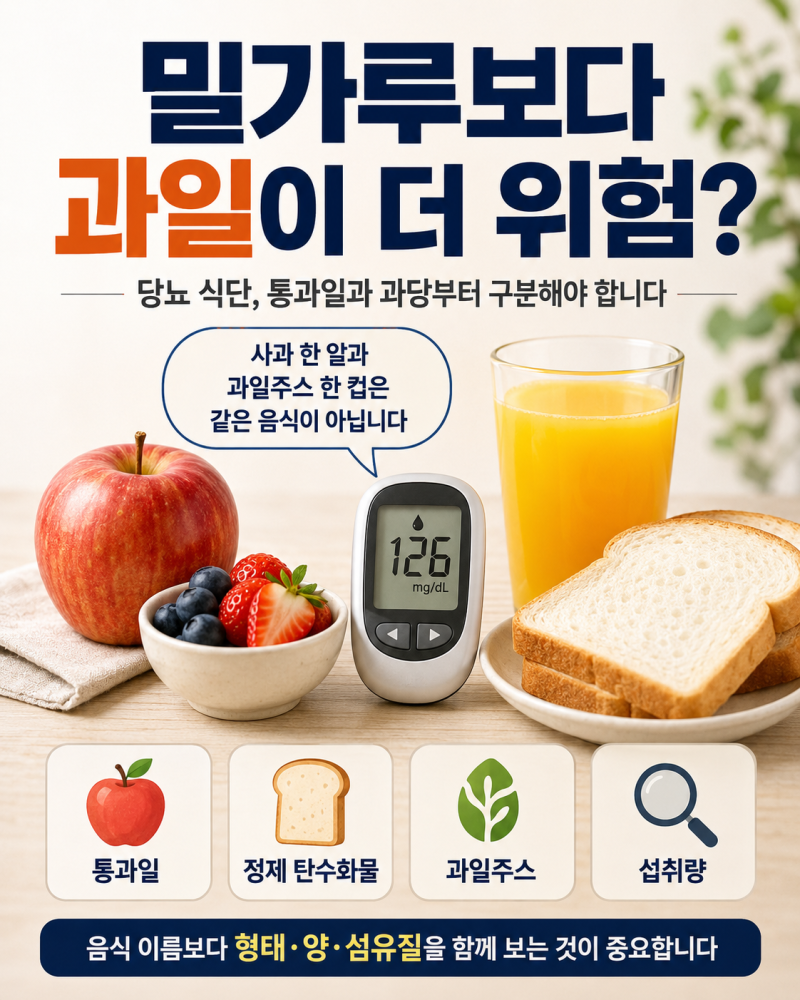 밀가루보다 과일이 당뇨에 더 나쁘다? 통과일·과당·혈당 스파이크 제대로 따져보니