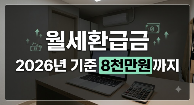 2026 월세환급금 신청방법 총정리! 월세 세액공제 조건과 환급액 확인