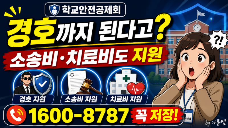 2026 경기도 교원보호공제 총정리｜소송비·치료비·긴급경호, 1600-8787 꼭 저장!