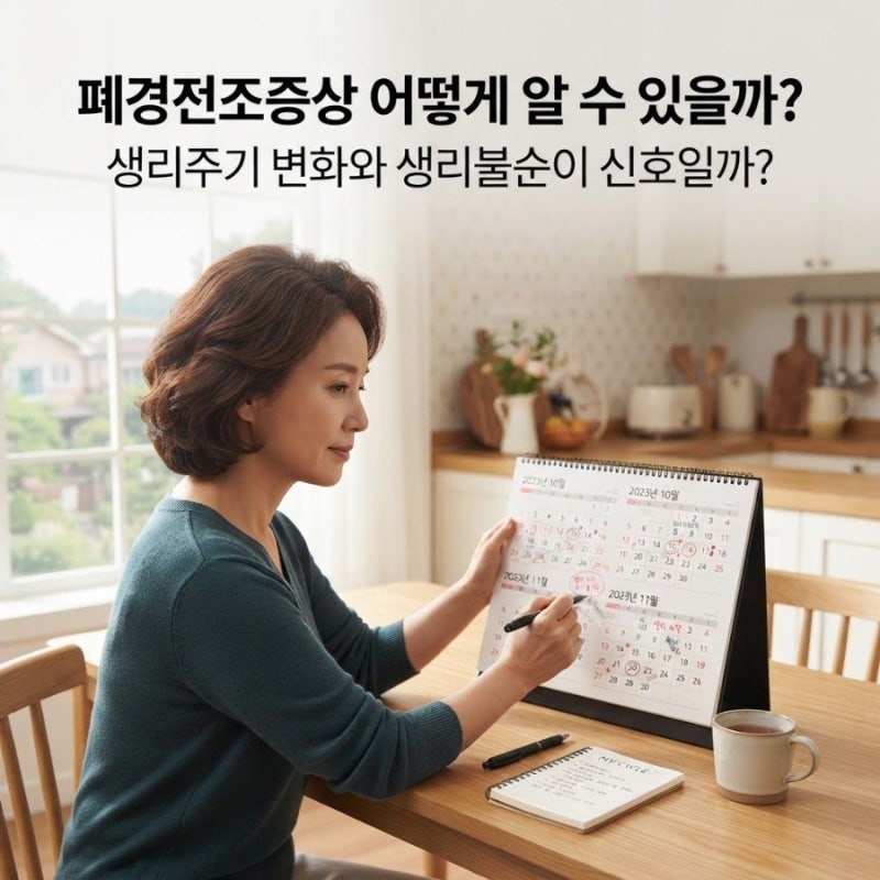 폐경전조증상 어떻게 알 수 있을까? 생리주기 변화와 생리불순이 신호일까