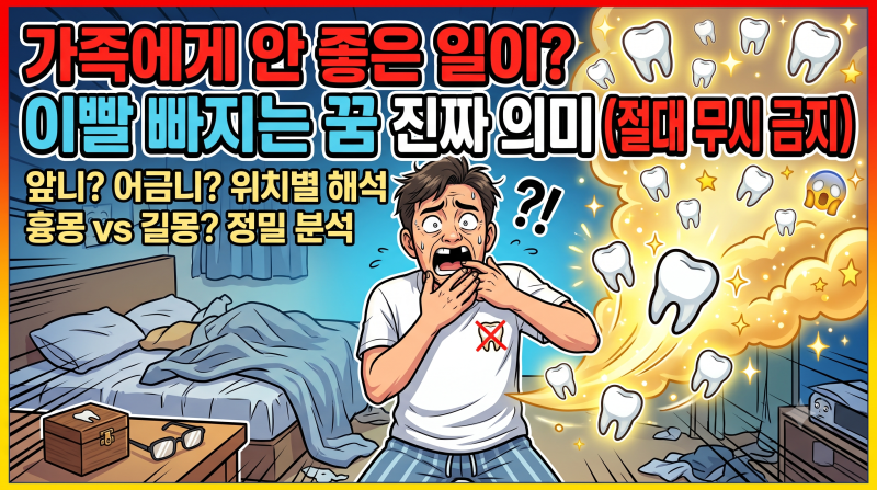 가족에게 안 좋은 일이? 어금니, 앞니 빠지는 꿈 진짜 의미 (절대 무시 금지)