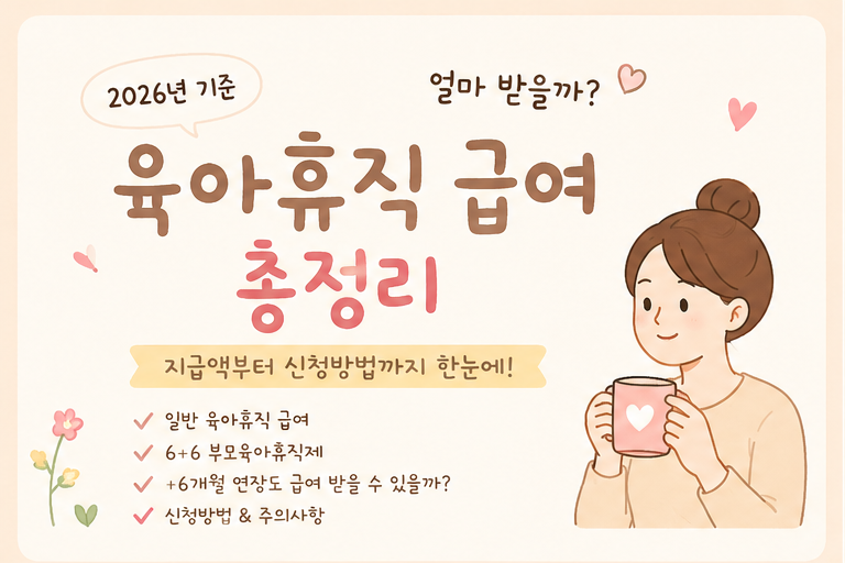 2026 육아휴직 급여 얼마 받을까? 6+6부터 추가 6개월 급여까지