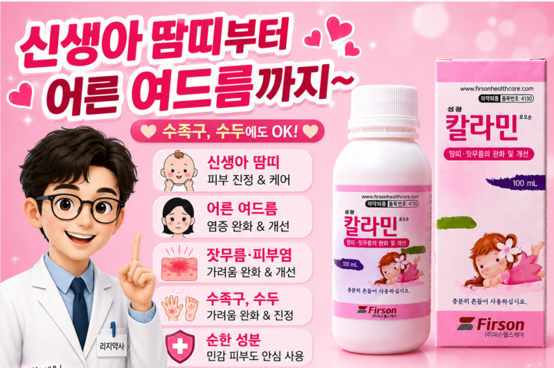 여름철 피부 고민 해결사 '칼라민 로션'의 모든 것! (땀띠, 벌레 물림, 여드름,수두, 수족구 등....