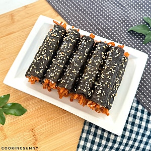 어묵 딱 하나만 넣어도 정말 맛있는 초간단 매운 어묵 꼬마김밥 만들기 간단한김밥 도시락싸....