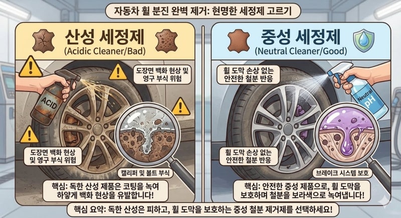 세차해도 안 지워지는 자동차 휠 분진, 철분 제거제 사용 전 알아둘 것