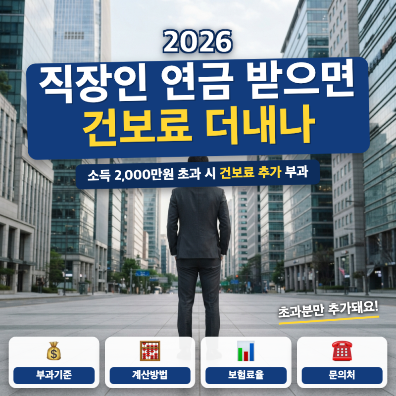 직장 다니면서 연금 받으면 보험료 더 내나요?(+ 소득월액보험료, 2000만원 기준)