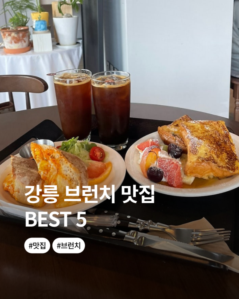 강릉 브런치 맛집 추천 BEST 5 : 현지인 추천 브런치 카페