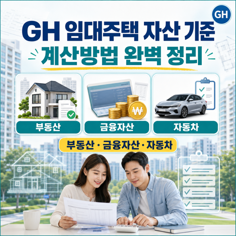 GH 임대주택 자산 기준, 부동산부터 금융자산과 자동차까지 완벽하게 계산하는 방법은 무엇....