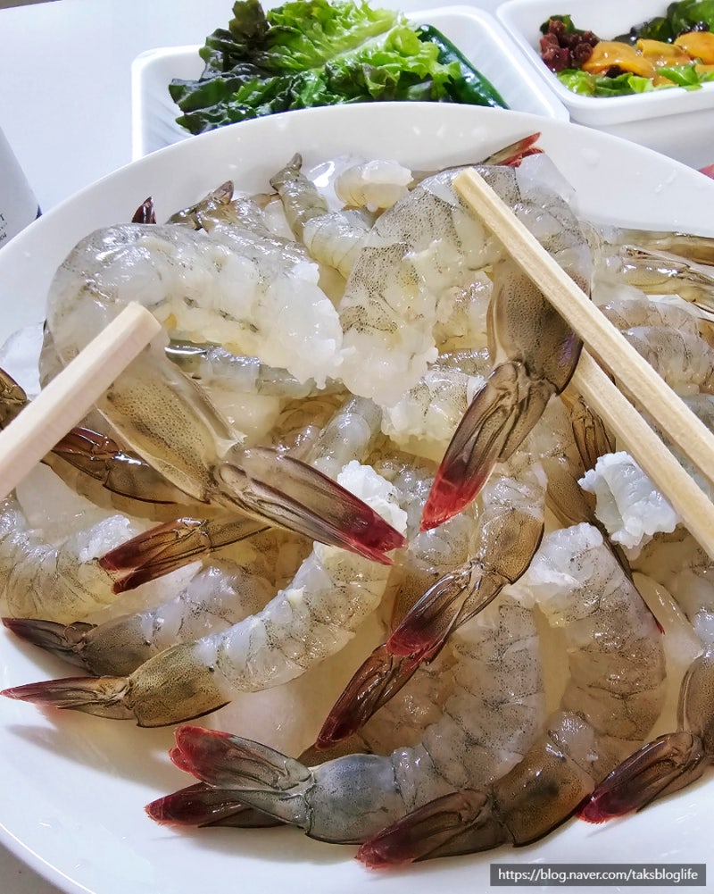 대구 매천시장 제철 생새우 8월 시세 및 크기 후기