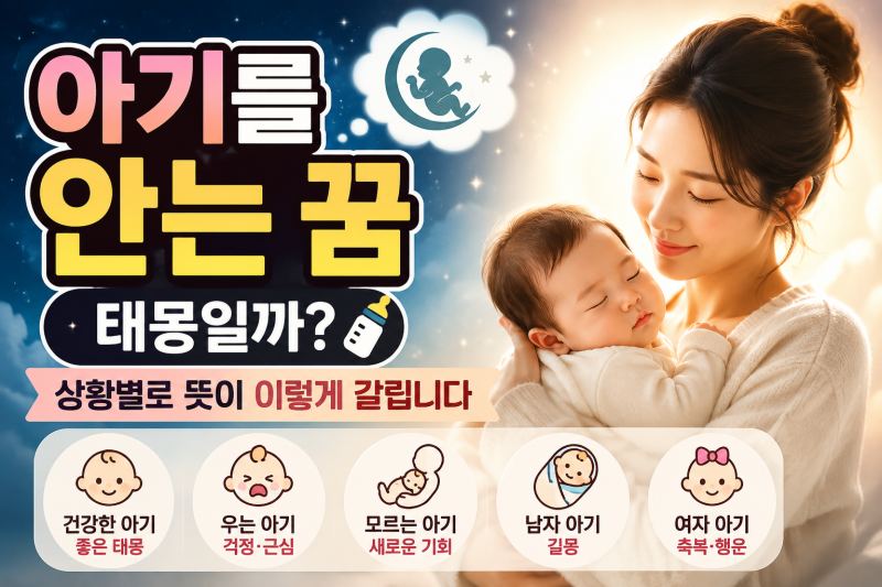 아기를 안는 꿈 꾸셨다면 지금 확인해야 할 상황별 의미들