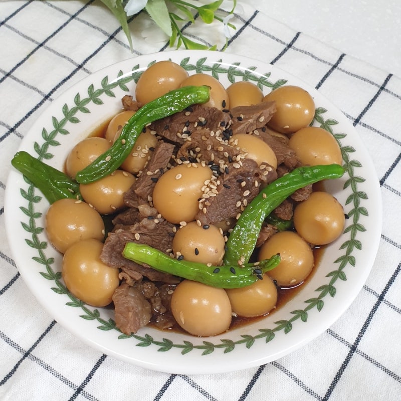 소고기 메추리알장조림 레시피 척아이롤 부위 정호영 스타일 만드는법