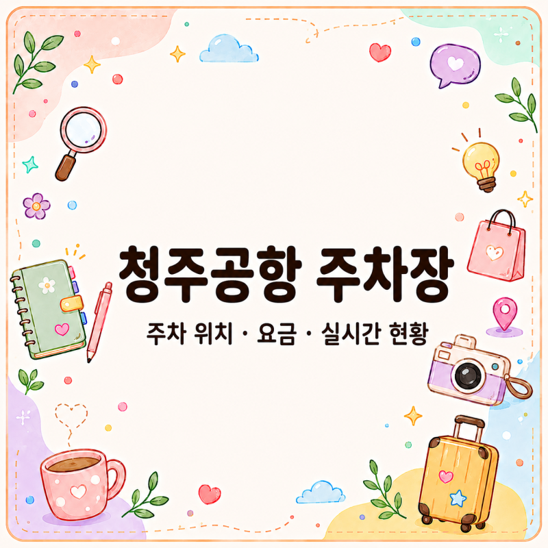 청주공항 주차장, 자리 없을까? 예약 요금 위치 미리 확인