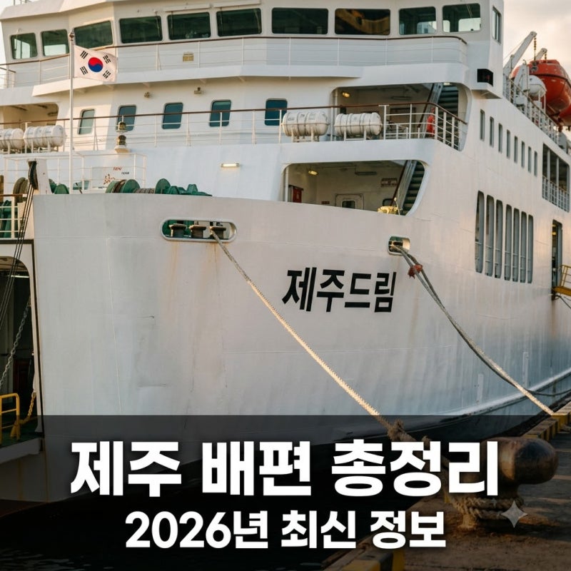 차 싣고 4시간이면 도착? 목포에서 제주도 배편, 인상된 요금과 배 시간표 딱 정리해 드려요..