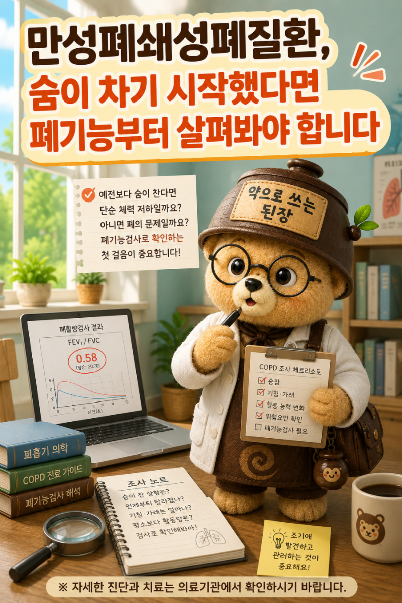 만성폐쇄성폐질환, 숨이 차기 시작했다면 폐기능부터 살펴봐야 합니다