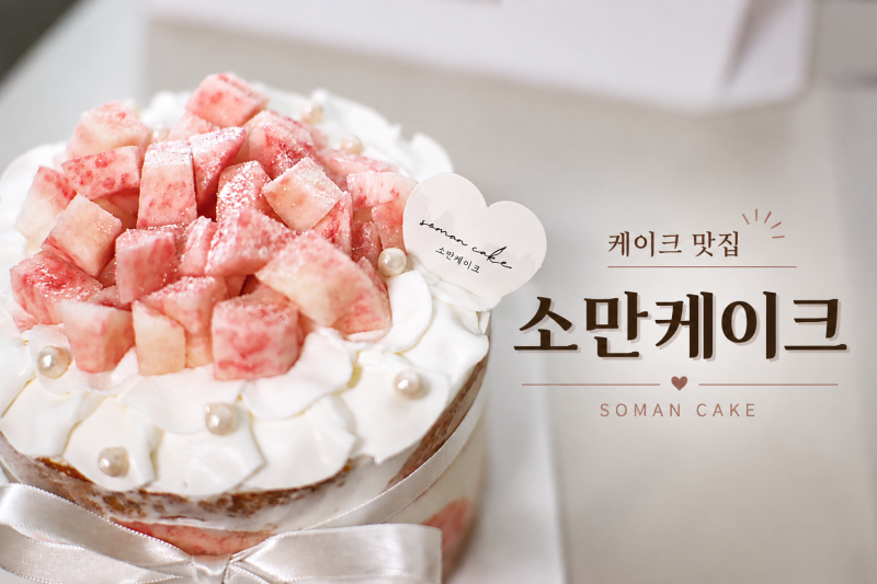 일산 밤리단길 케이크 맛집 시트까지 맛있는 소만케이크 복숭아 픽업후기