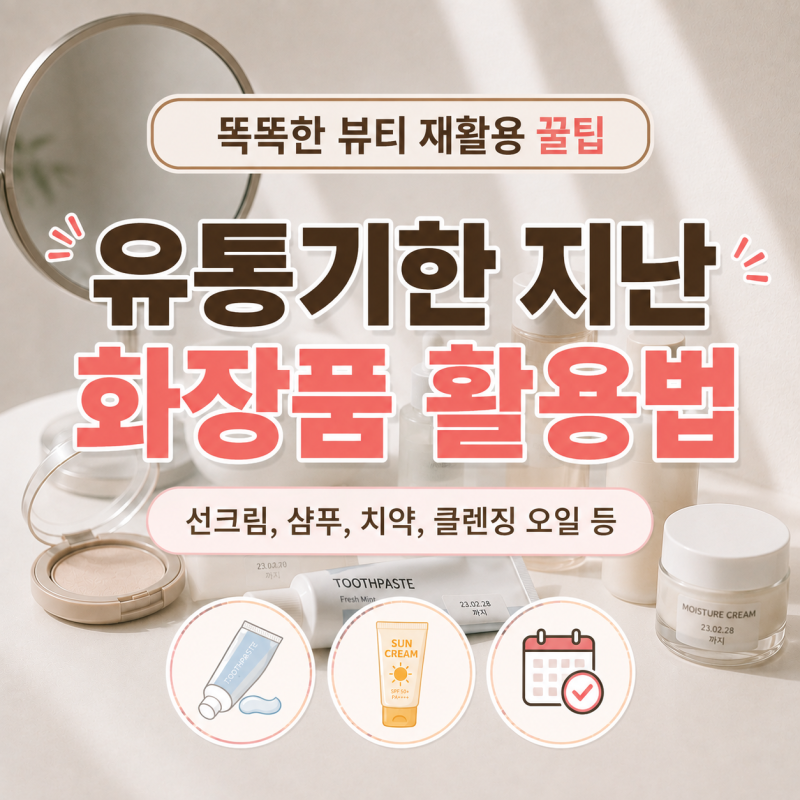 유통기한 지난 화장품 버리지 마세요! 선크림 샴푸 치약 활용법 5가지