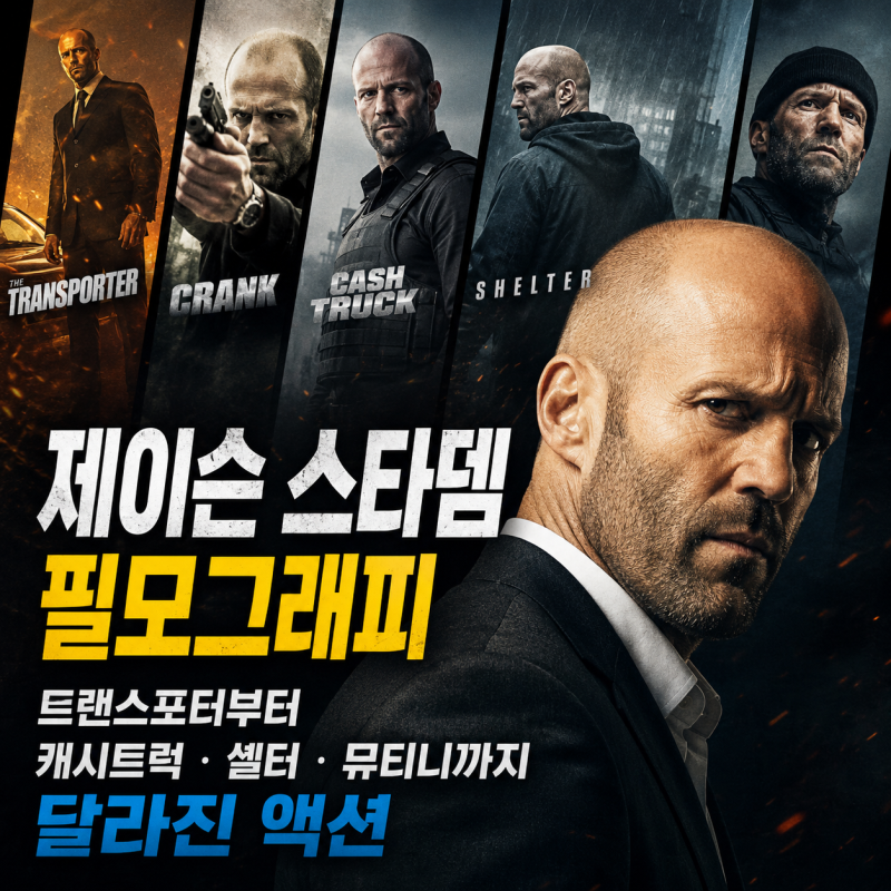 제이슨 스타뎀 필모그래피 대표작, 트랜스포터부터 캐시트럭 셸터 뮤티니까지 달라진 액션