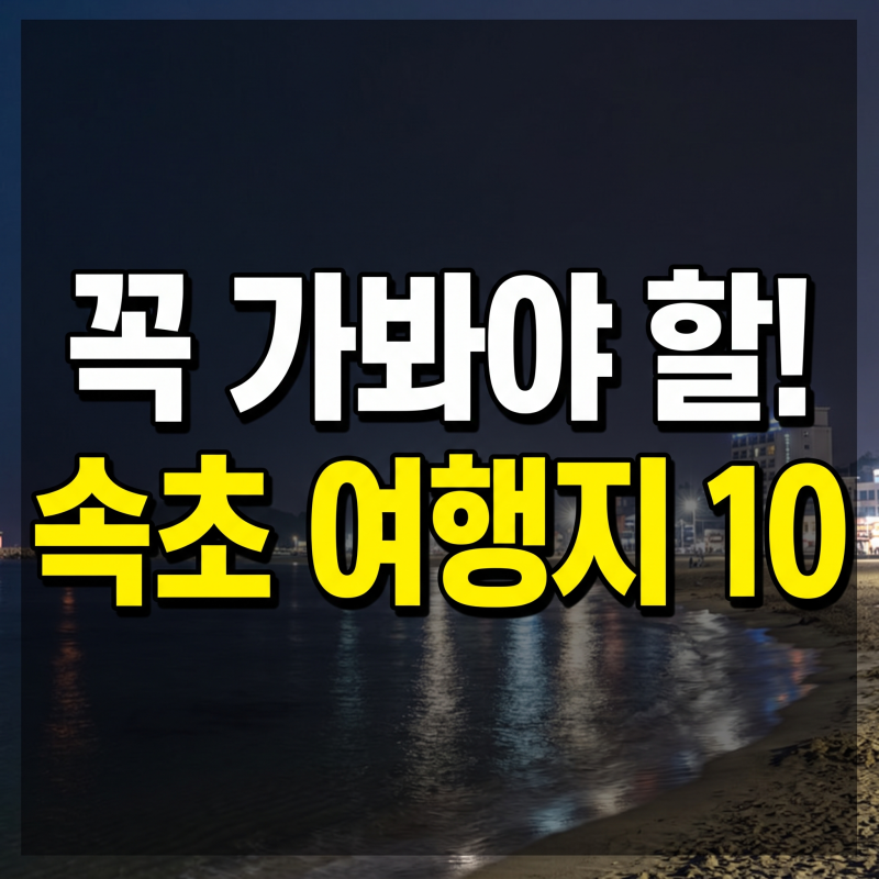 속초 가볼만한곳 여행 코스 순위 베스트10 총정리(+실내 강원 디시 명소)