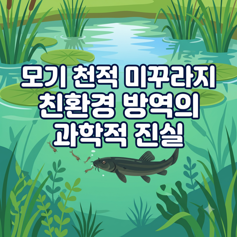 모기 천적 미꾸라지, 장구벌레 1000마리 폭풍 흡입과 친환경 방역의 과학적 진실
