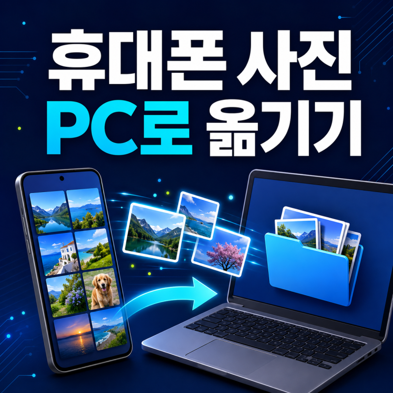 휴대폰 사진 컴퓨터로 옮기기｜갤럭시·아이폰 원본 전송 4가지