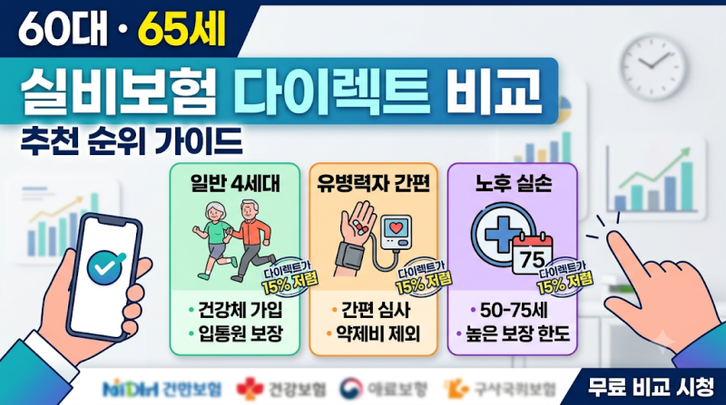 "병력 있어도 OK" 60대 유병자 실비보험 가입 방법 및 당뇨·고혈압 필수 체크리스트