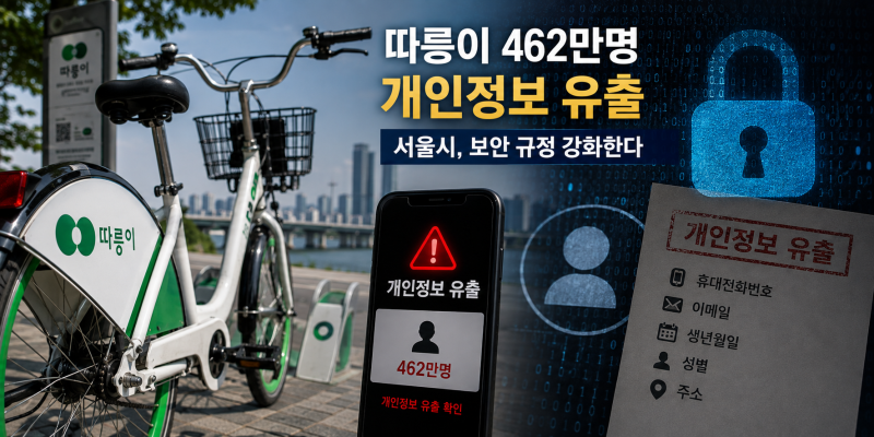 따릉이 개인정보 유출 462만 명, 서울시가 바꾸는 보안 규정 총정리