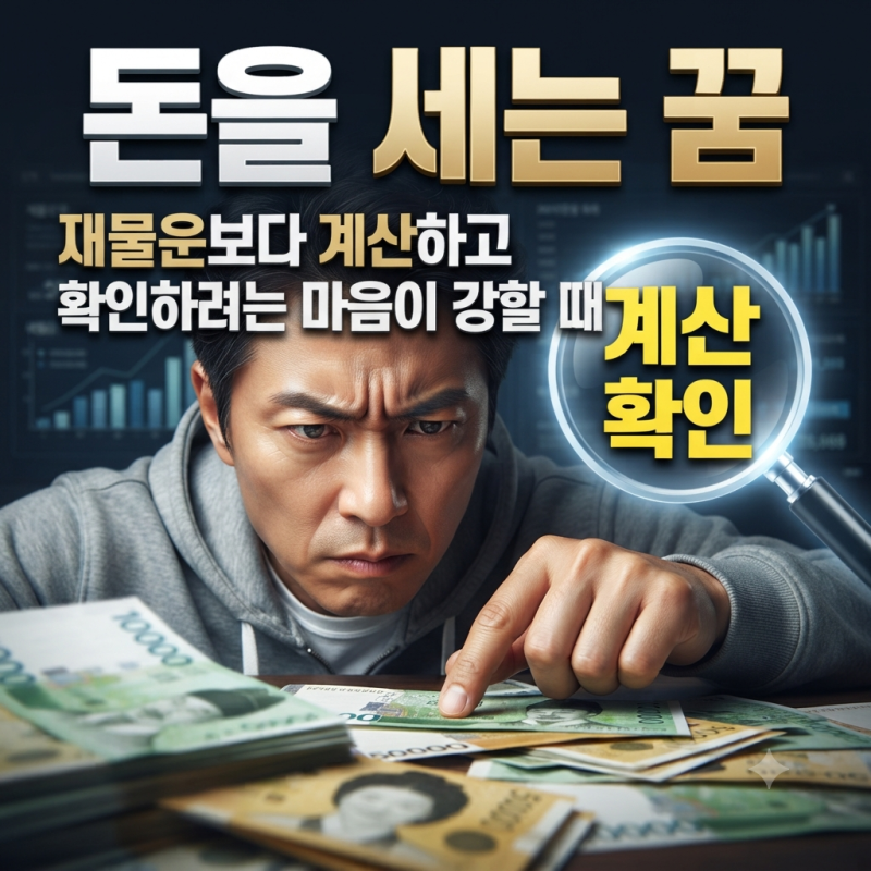 돈을 세는 꿈, 재물운보다 계산하고 확인하려는 마음이 강할 때