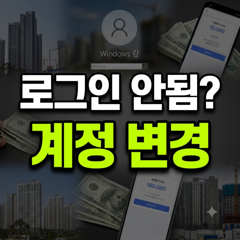 윈도우 마이크로소프트 로그인 안됨 로컬 계정에서 Microsoft 계정 변경 전환 오류 해결법