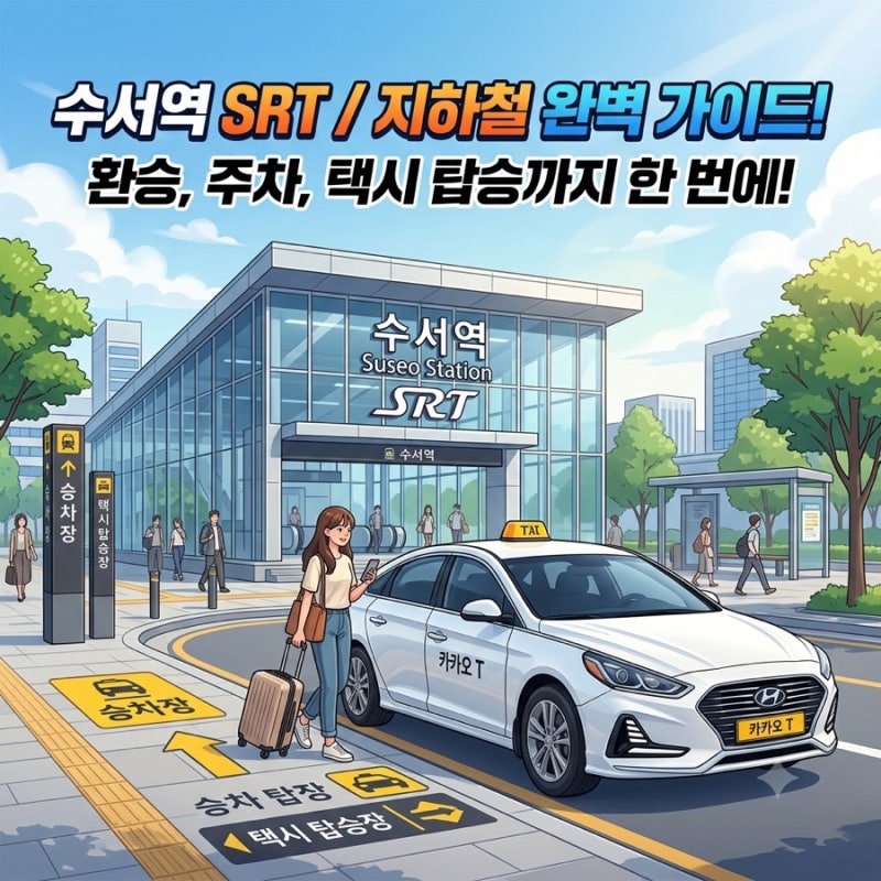 수서SRT에서 차로 사람 데리러 갈 때? 가장 정차하기 편한 동선 총정리