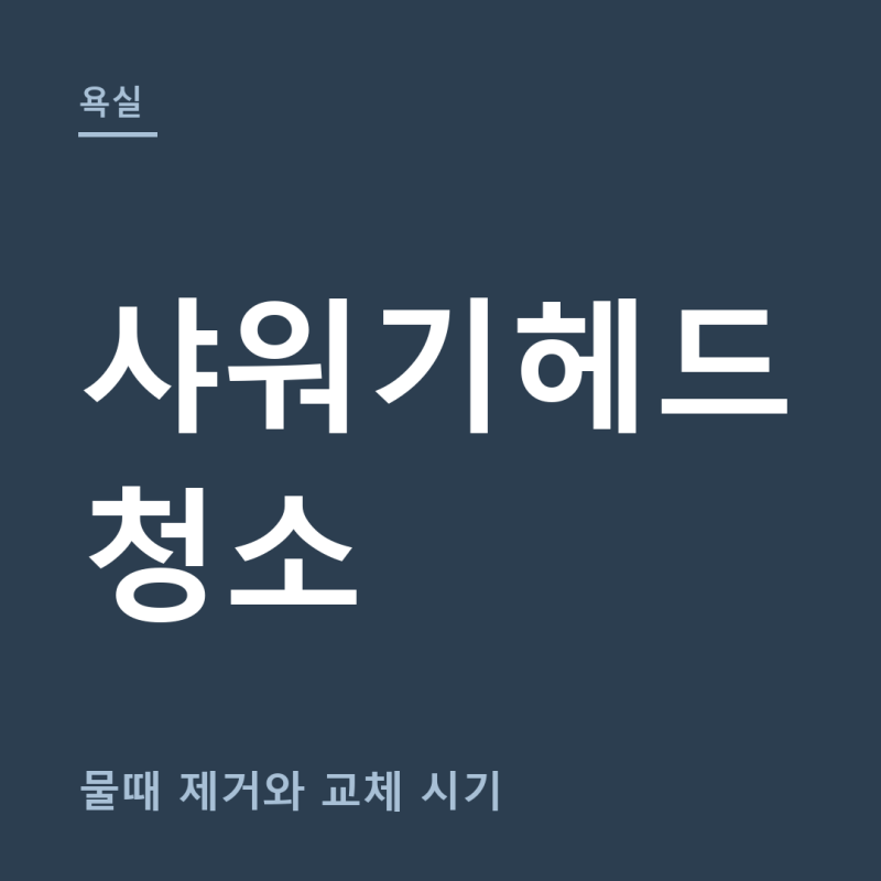 샤워기헤드 청소 총정리 (+헤드 교체 시기, 샤워기 수압)