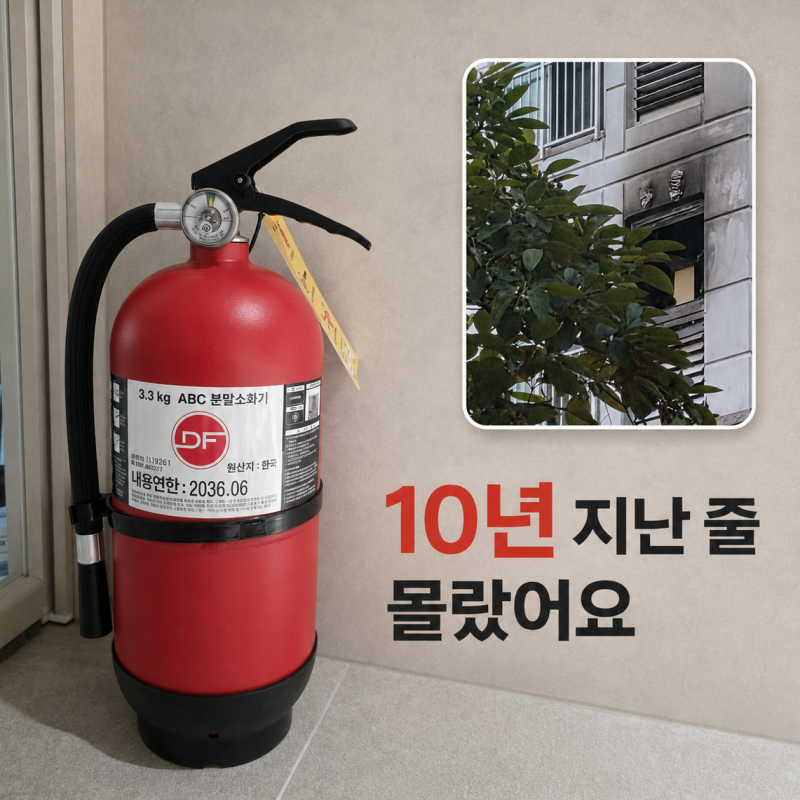 같은 아파트에 불이 난 날, 가정용소화기부터 바꿨어요