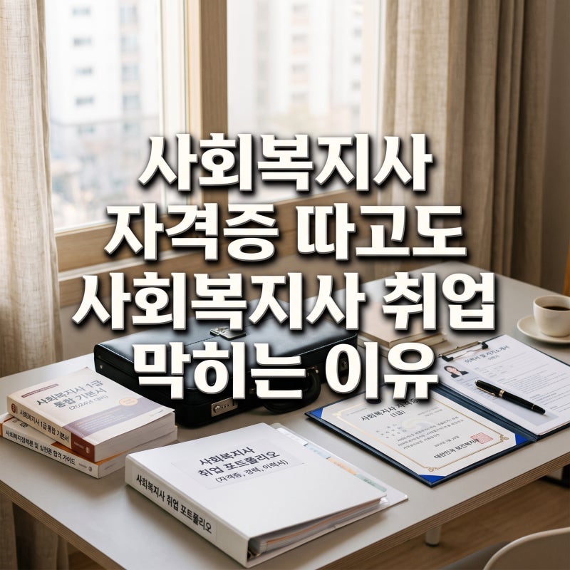 사회복지사 자격증 따고도 사회복지사 취업 막히는 이유