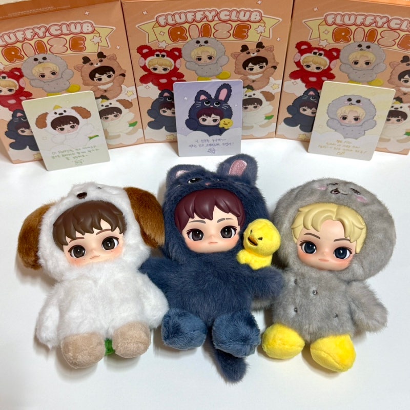 RIIZE POP MART毛絨玩偶鑰匙圈隨機開箱心得（松龍多利、兔貓德、萌龍伊）✨