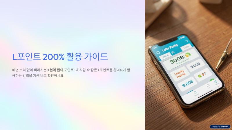 L포인트 200% 활용법: 안 보면 무조건 손해 보는 최신 적립·사용법