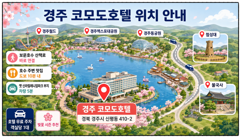경주 코모도호텔 호수뷰 조식 디너 예약 할인 정보