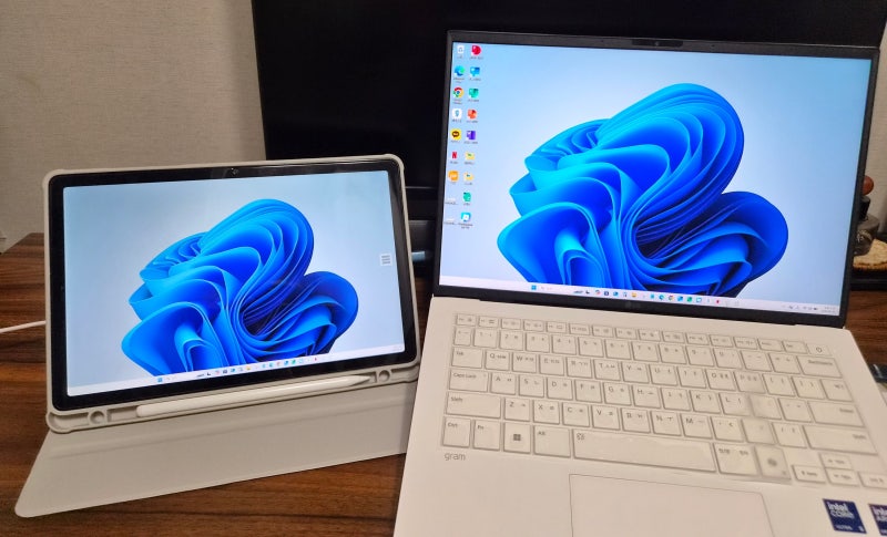 갤럭시 탭 A11+ 듀얼모니터 만들기｜세컨드 스크린 대신 Spacedesk USB 연결 후기